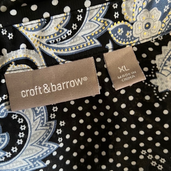 Croft & Barrow, short sleeve button down blouse, XL - Picture 2 of 5